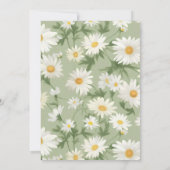 White Daisy Design for Vow Renewal Einladung (Rückseite)