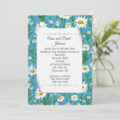 White Daisy Design for Vow Renewal Einladung (Stehend Vorderseite)