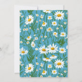 White Daisy Design for Vow Renewal Einladung (Rückseite)