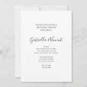 White Daisy Elegance Hochzeit Probe Dinner Einladung (Rückseite)