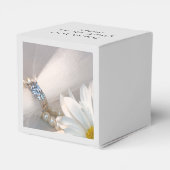 White Daisy Elegance Wedding Geschenkschachtel (Rückseite)