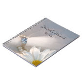 White Daisy Elegance Wedding Notizblock (Linke Seite)