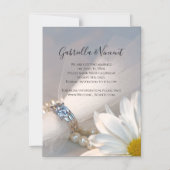 White Daisy Elegance Wedding Save the Date Magneteinladung (Vorderseite)