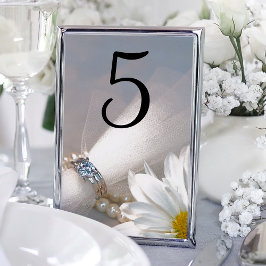White Daisy Elegance Wedding Tischnummern