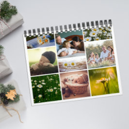 White daisy family photo for grandparents Calendar Kalender