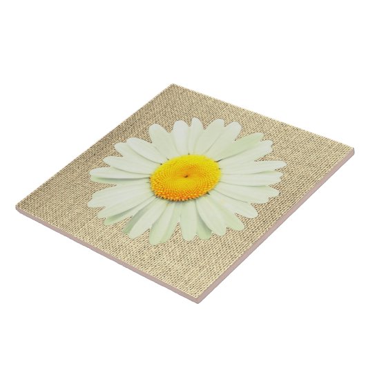 White Daisy Fliese (Seite)