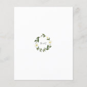 White Daisy floral Rustic Budget Einladung (Rückseite)