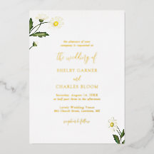White Daisy Floral Rustic Wedding