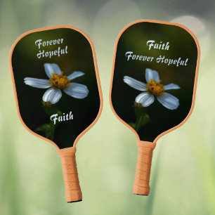 White Daisy Forever Hoffnungsvoll dunkelgrün Pickleball Schläger
