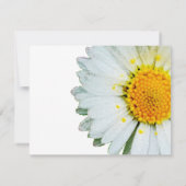 White Daisy Foto Feier der Lebenskarte Einladung (Rückseite)