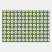 White Daisy Geschenkpapier Set (Vorderseite)