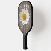 White Daisy getragen alter Holzname Pickleball Schläger (Links)