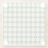 White Daisy Glass Untersetzer (Rückseite)