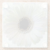 White Daisy Glasuntersetzer (Rückseite)