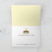 White Daisy Happy Birthday Scripting Card Karte (Innenseite)