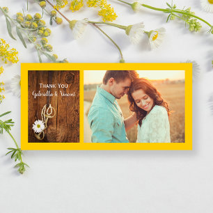 White Daisy Horse Bit Western Hochzeit Vielen Dank Dankeskarte