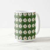 White Daisy Kaffeetasse (VorderseiteRechts)