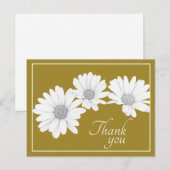 White Daisy Kette mit Mustard Background Vielen Da Postkarte (Vorne/Hinten)