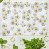 White Daisy Kitchen Handtuch (Gefaltet)