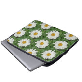 White Daisy Laptop Sleeve (Vorne Knopf)
