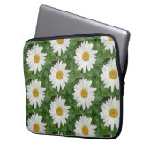 White Daisy Laptop Sleeve (Vorderseite Links)