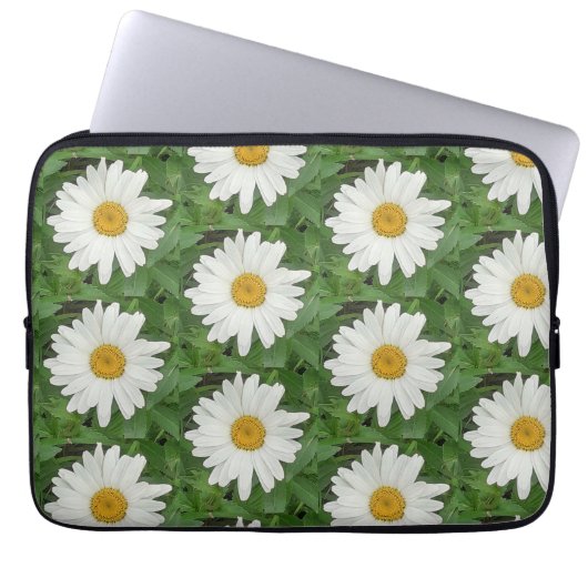 White Daisy Laptop Sleeve (Vorderseite)