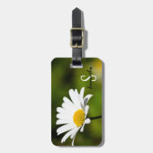 White Daisy Luggage-Tag Gepäckanhänger (Vorderseite vertikal)