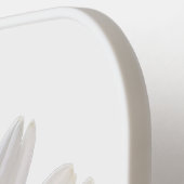 White Daisy mit Individuelle Name White Pickleball Schläger (Linke Seite)