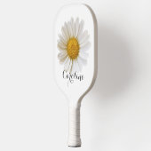 White Daisy mit Individuelle Name White Pickleball Schläger (Links)