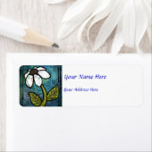 White Daisy on Blue Background - Collage (Insitu)