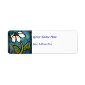 White Daisy on Blue Background - Collage (Vorne)