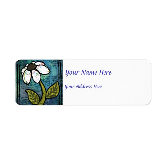 White Daisy on Blue Background - Collage (Vorne)