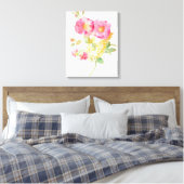White Daisy on Blue Leinwanddruck (Insitu (Schlafzimmer))