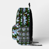 White Daisy Pattern Bedruckter Rucksack (Rechts)