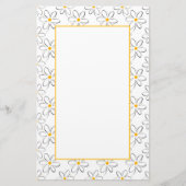 White Daisy Pattern Briefpapier (Vorderseite)