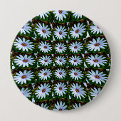 White Daisy Pattern Button (Vorderseite)