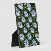 White Daisy Pattern Fotoplatte (Seite)