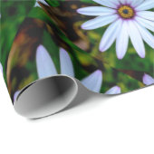 White Daisy Pattern Geschenkpapier (Rolleneckpunkt)