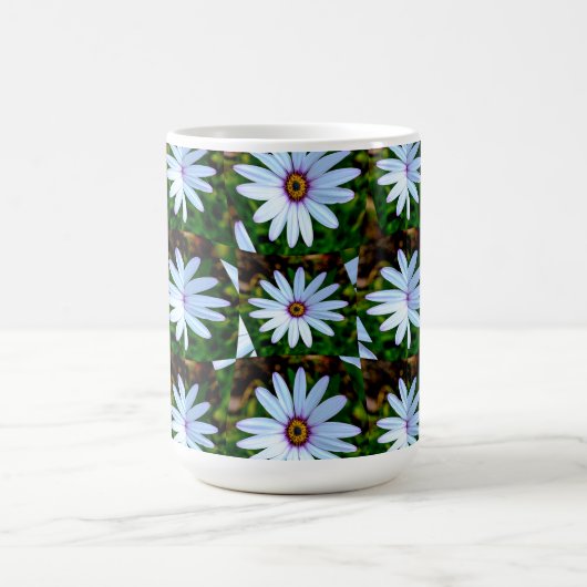 White Daisy Pattern Kaffeetasse (Mittel)