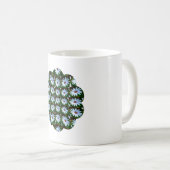 White Daisy Pattern Kaffeetasse (VorderseiteRechts)