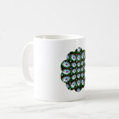 White Daisy Pattern Kaffeetasse (Vorderseite Links)