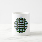White Daisy Pattern Kaffeetasse (Mittel)