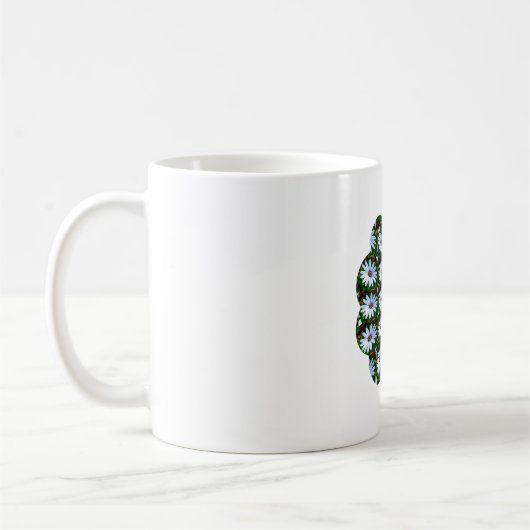 White Daisy Pattern Kaffeetasse (Links)