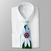 White Daisy Pattern Krawatte (Gebunden)