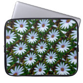 White Daisy Pattern Laptopschutzhülle (Vorderseite)