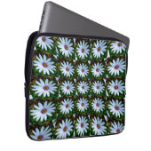White Daisy Pattern Laptopschutzhülle (Vorne Rechts)