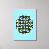 White Daisy Pattern Leinwanddruck (Vorderseite)