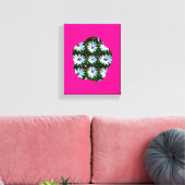 White Daisy Pattern Leinwanddruck (Insitu (Wohnzimmer))