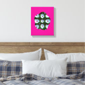 White Daisy Pattern Leinwanddruck (Insitu (Schlafzimmer))