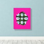 White Daisy Pattern Leinwanddruck (Insitu (Holzboden))